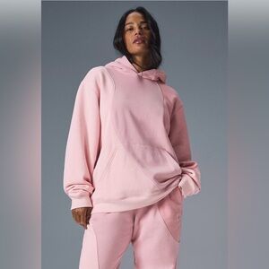 ALO Yoga Make Waves Hoodie Pink Hooded Sweatshirt Size Small